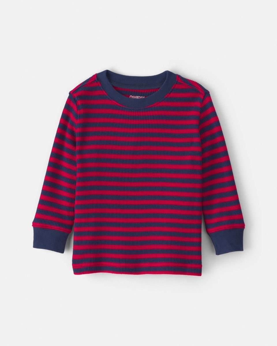 Conjunto 2 piezas, peto de sarga y camiseta térmica a rayas - Carter's