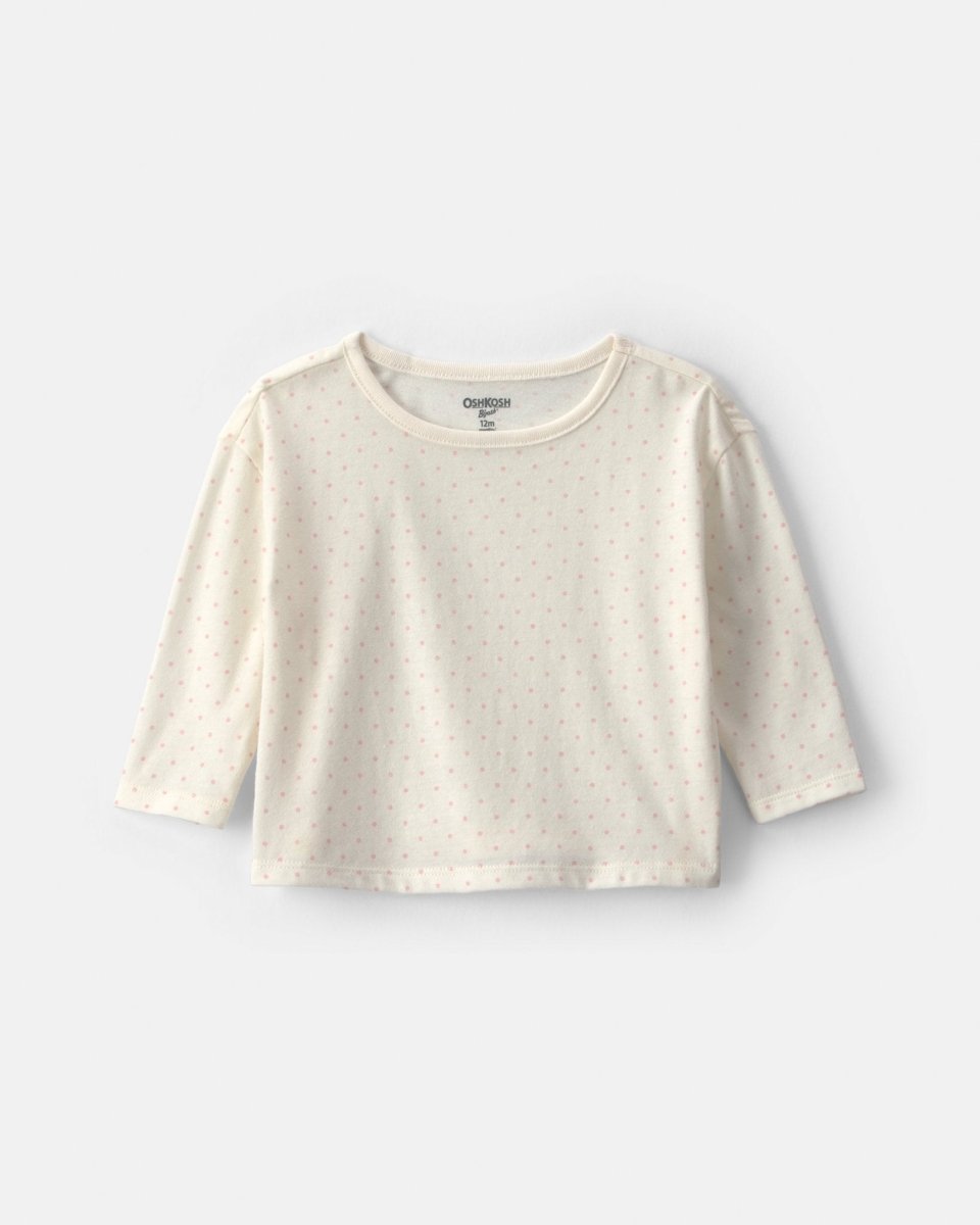 Conjunto 2 piezas, peto falda de pana y camiseta, lunares - Carter's