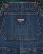 Conjunto 2 piezas, peto vaquero y camiseta a rayas verdes - Carter's