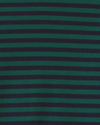 Conjunto 2 piezas, peto vaquero y camiseta a rayas verdes - Carter's