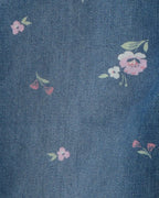 Conjunto 2 piezas, peto vaquero y camiseta, flores en rosa - Carter's