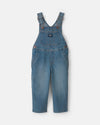 Conjunto 2 piezas, peto vaquero y camiseta gris