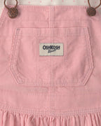 Conjunto 2 piezas, pichi de pana rosa y camiseta blanca - Carter's