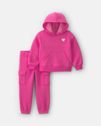 Conjunto 2 piezas, sudadera con capucha y jogger, corazones - Carter's