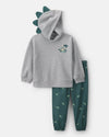 2-piece set, hoodie and pants, dinosaur