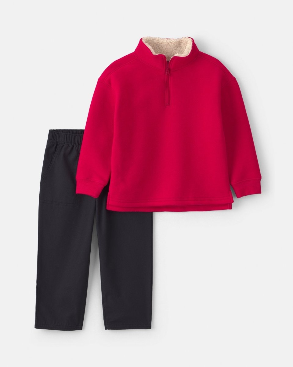 Conjunto 2 piezas, sudadera con cremallera y pantalón, rojo - Carter's