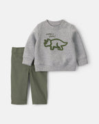 Conjunto 2 piezas, sudadera de polar y pantalón, dinosaurio - Carter's