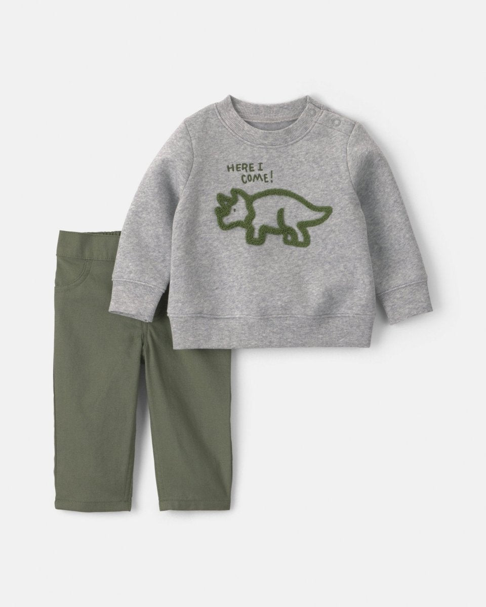 Conjunto 2 piezas, sudadera de polar y pantalón, dinosaurio - Carter's
