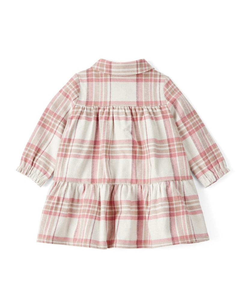 Conjunto 2 piezas vestido de franela a cuadros para bebé niña - Carter's