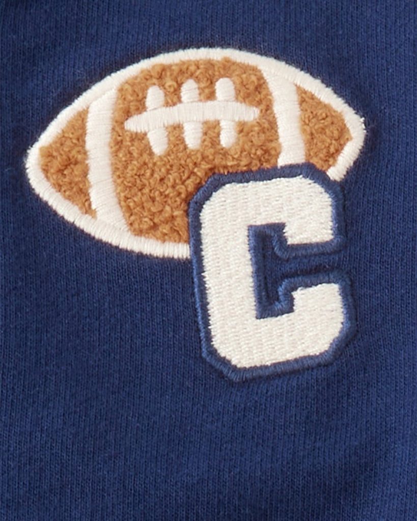 Conjunto 3 piezas cárdigan azul marino estilo varsity para bebé niño - Carter's