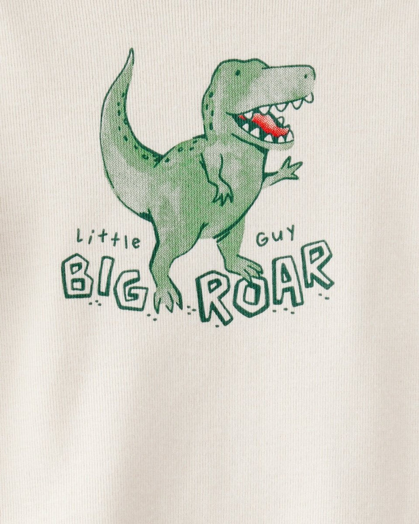 Conjunto 3 piezas cárdigan verde con estampado de dinosaurios para bebé niño - Carter's