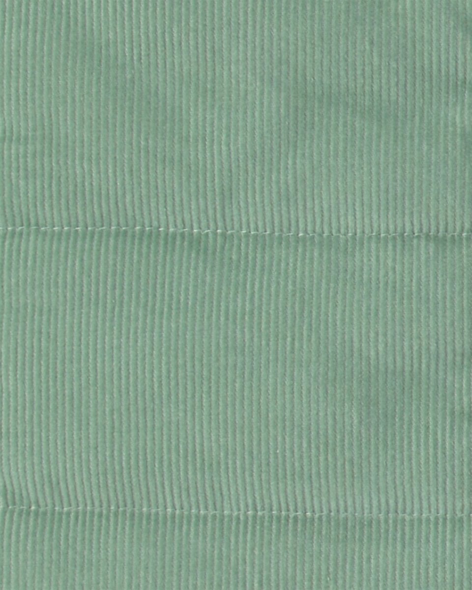 Conjunto 3 piezas, chaleco de pana con cremallera, verde - Carter's