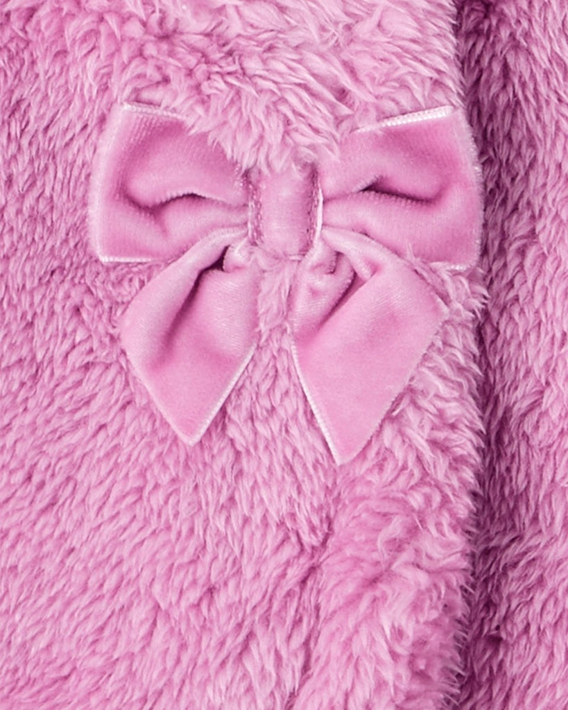 Conjunto 3 piezas chaleco morado con estampado floral y peluche para bebé niña - Carter's