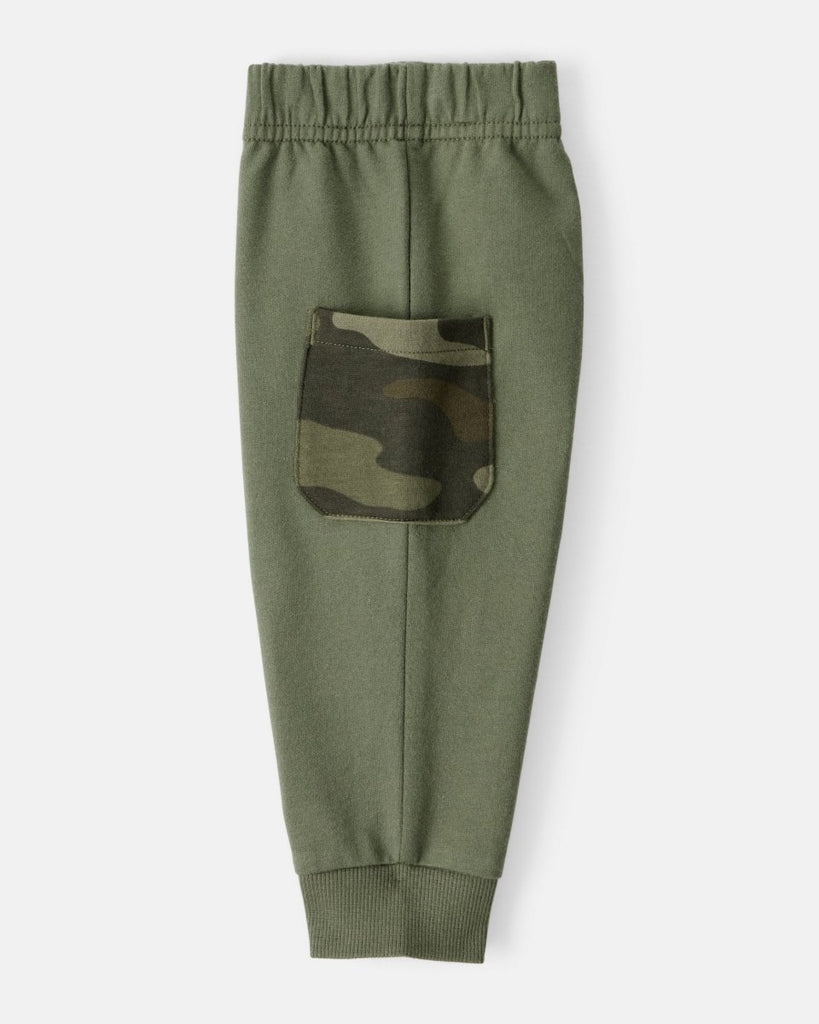 Conjunto 3 piezas con chaleco camuflado verde para bebé niño - Carter's