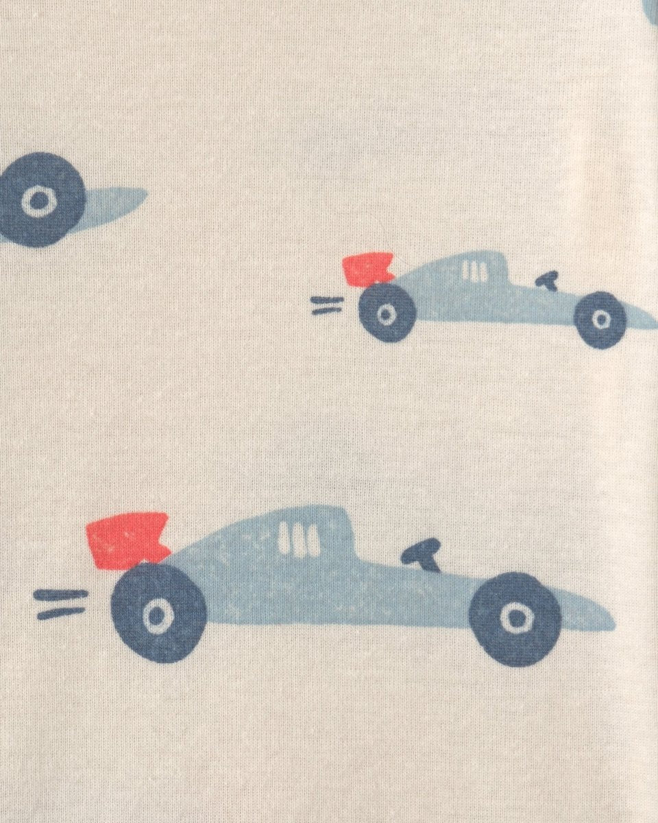 Conjunto 3 piezas con chaleco de borreguito, coches de carreras - Carter's