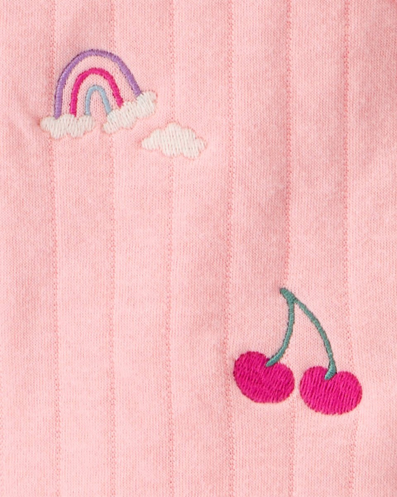 Conjunto 3 piezas con chaleco estilo bomber rosa para bebé niña - Carter's