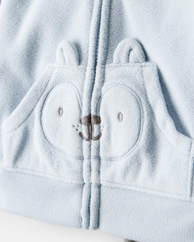 Conjunto 3 piezas con chaqueta para bebé con diseño azul - Carter's