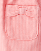 Conjunto 3 piezas con vestido jumper coral y lazos - Carter's