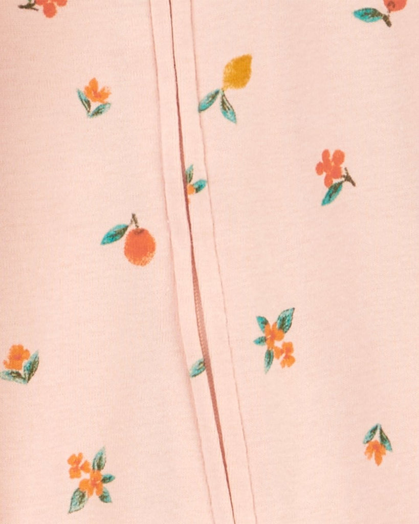 Conjunto 3 piezas de algodón, pijama con pie, pantalón y body, diseño naranjas - Carter's