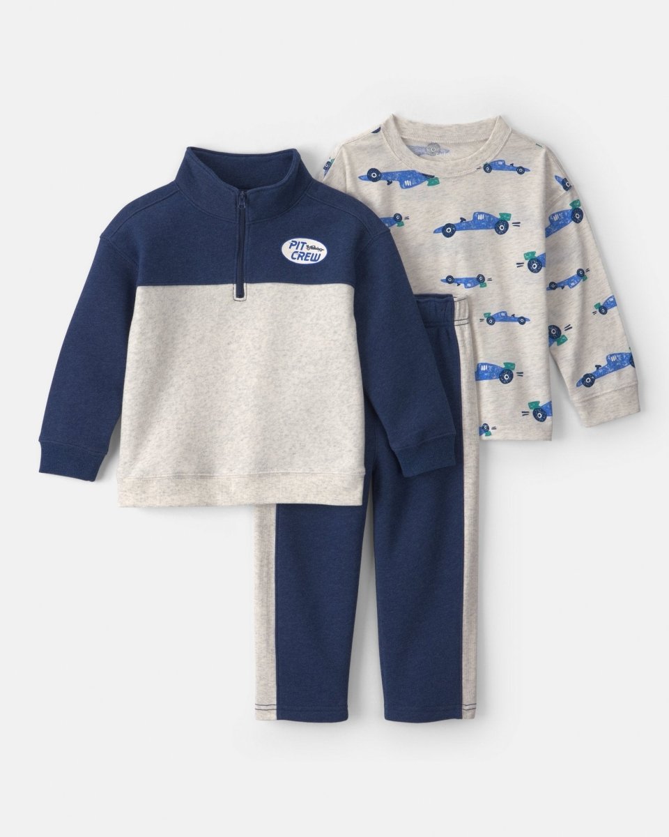 Conjunto 3 piezas de polar, bloques de color en azul marino - Carter's