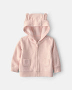 Conjunto 3 piezas de rizo con chaqueta, conejitos en rosa - Carter's