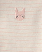 Conjunto 3 piezas de rizo con chaqueta, conejitos en rosa - Carter's