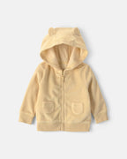 Conjunto 3 piezas de rizo con chaqueta, león en amarillo - Carter's