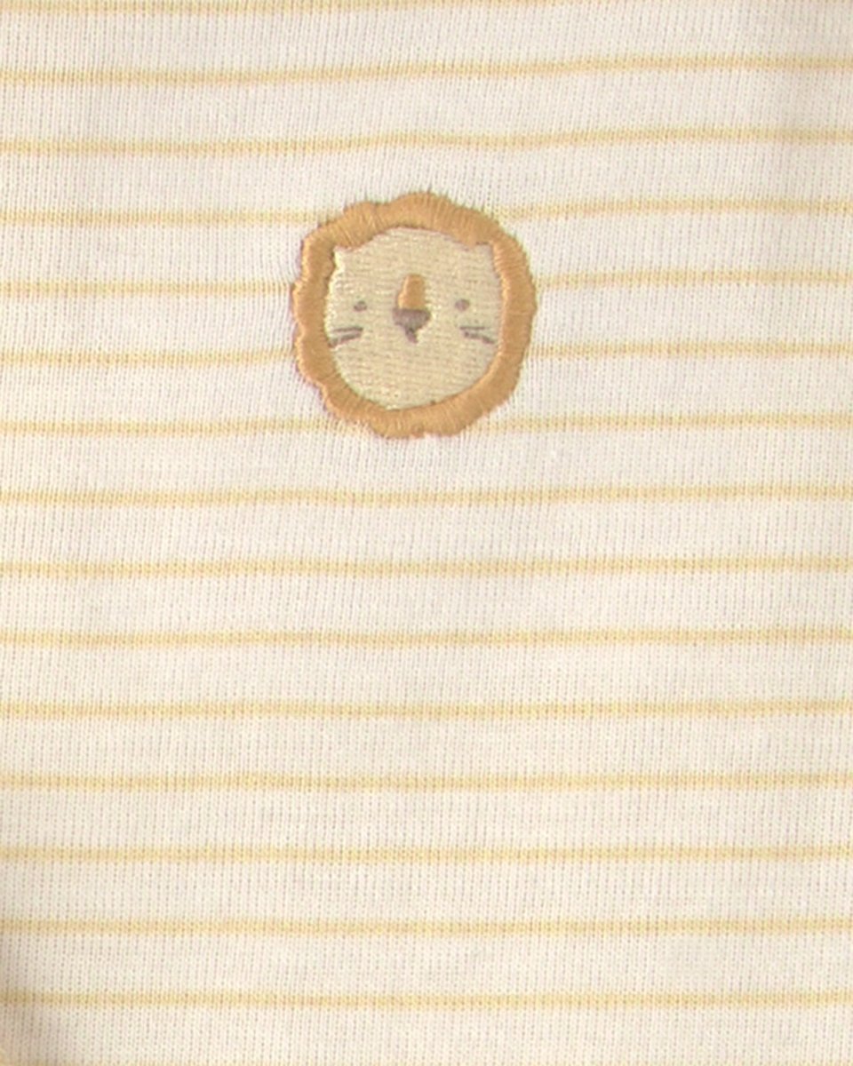 Conjunto 3 piezas de rizo con chaqueta, león en amarillo - Carter's