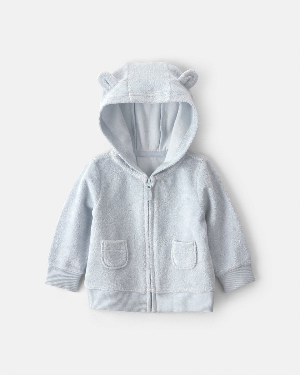 Conjunto 3 piezas de rizo con chaqueta, osos en azul - Carter's
