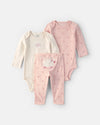 Conjunto 3 piezas, dos bodies y pantalón, ovejas