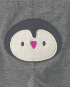 Conjunto 3 piezas, dos bodies y pantalón, pingüinos en rosa - Carter's