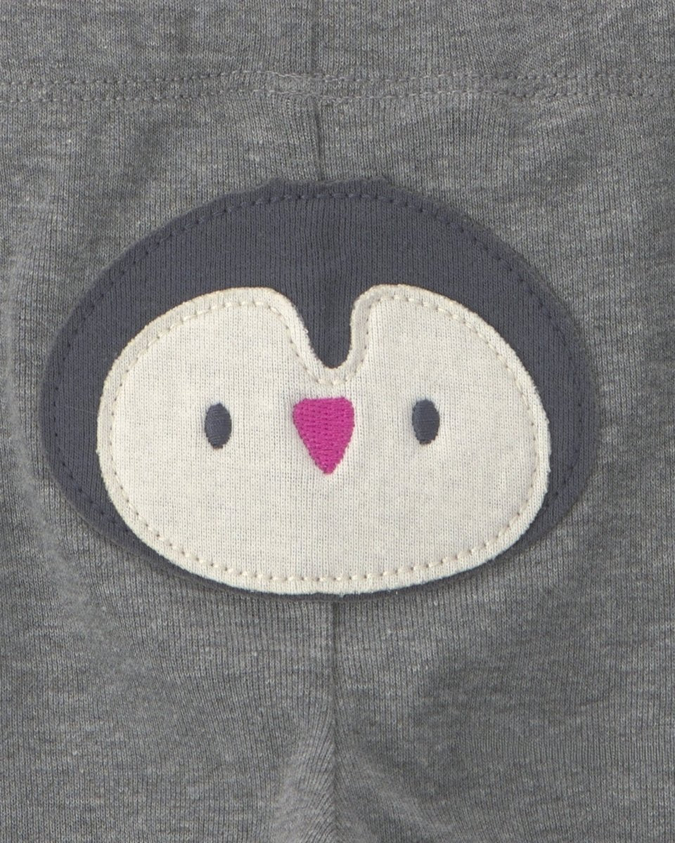 Conjunto 3 piezas, dos bodies y pantalón, pingüinos en rosa - Carter's