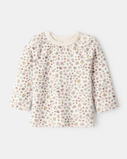 Conjunto 3 piezas jumper denim con volantes, camiseta floral y leotardos - Carter's