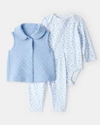 Conjunto 3 piezas para bebé con diseño azul - Carter's