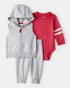3-piece baby outfit with gray design