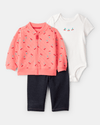 3-piece baby outfit with design