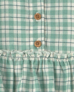 Conjunto 3 piezas, pelele de franela y gorro, cuadros verdes - Carter's