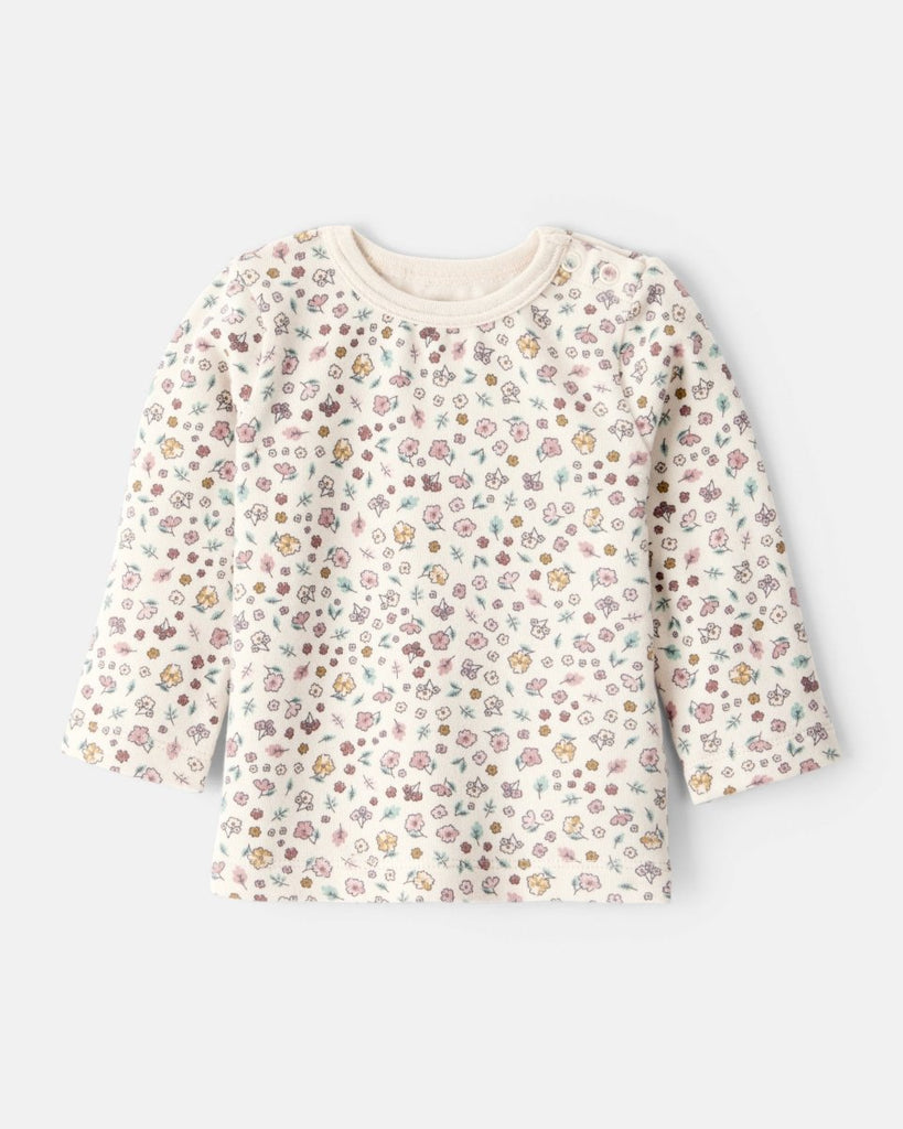 Conjunto 3 piezas peto con estampado floral - Carter's