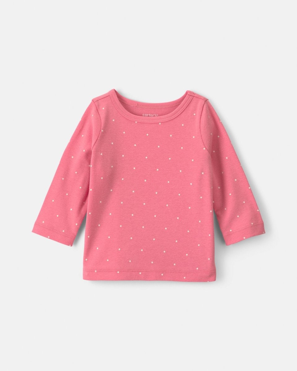 Conjunto 3 piezas, pichi de chambray y leotardos, lunares - Carter's