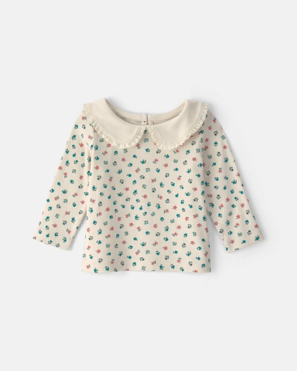 Conjunto 3 piezas, pichi de pana, camiseta y leotardos, flores - Carter's