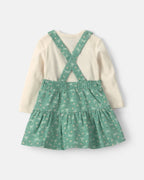 Conjunto 3 piezas, pichi de pana floral, body y calcetines - Carter's