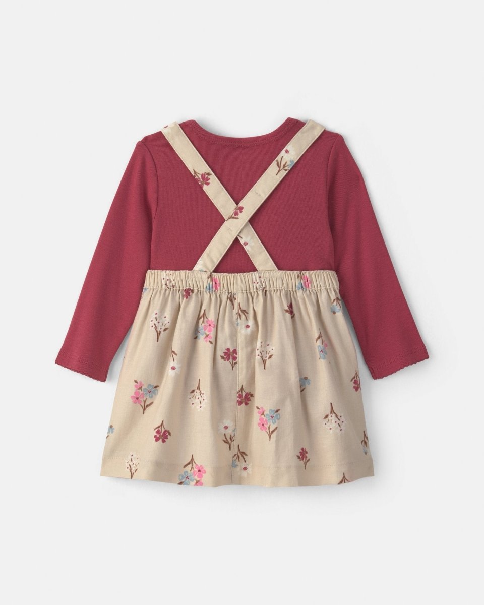 Conjunto 3 piezas, pichi de sarga floral, body y calcetines - Carter's