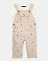 Two-piece set with anchor t-shirt and overalls