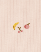 Conjunto de dos piezas de algodón acanalado, pantalón corto y blusa, diseño frutas - Carter's