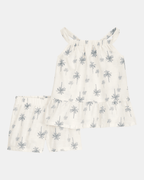 Conjunto de dos piezas de algodón, pantalón corto y blusa sin mangas, diseño palmas - Carter's
