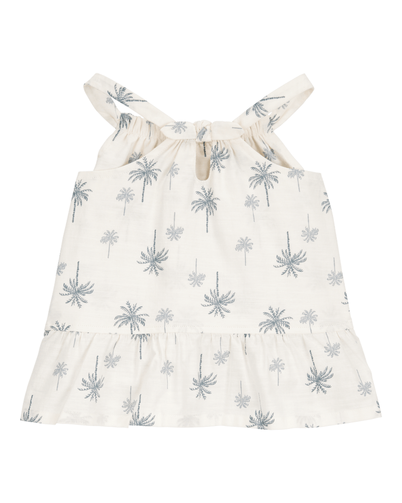 Conjunto de dos piezas de algodón, pantalón corto y blusa sin mangas, diseño palmas - Carter´s