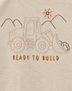 Conjunto de dos piezas de algodón, pantalón corto y camiseta, diseño construcción - Carter's