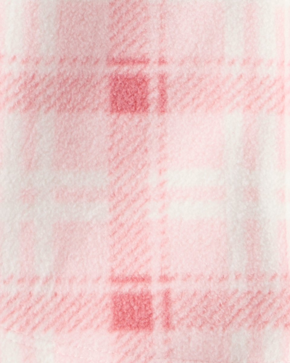 Conjunto de tres piezas con cárdigan rosa de cuadros, body y pantalón - Carter's