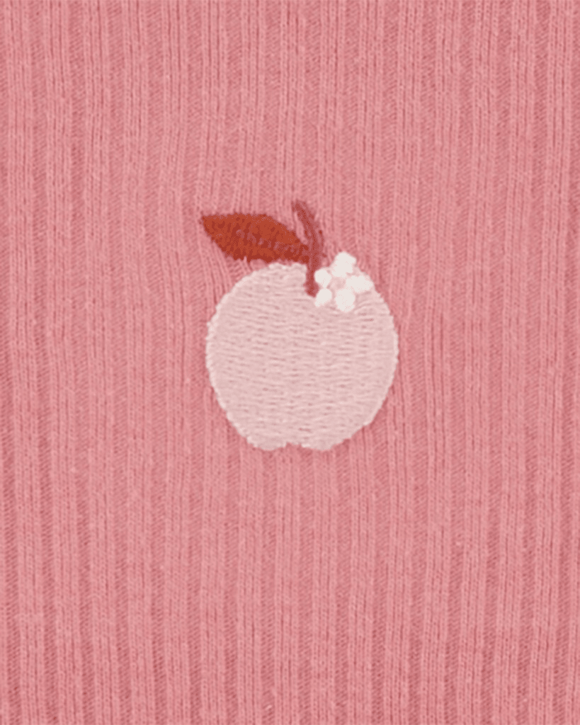 Conjunto de tres piezas en rojo y rosa con estampado de manzana - Carter's