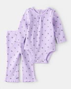 Conjunto do piezas body y pantalón con estampado de frutas - Carter's